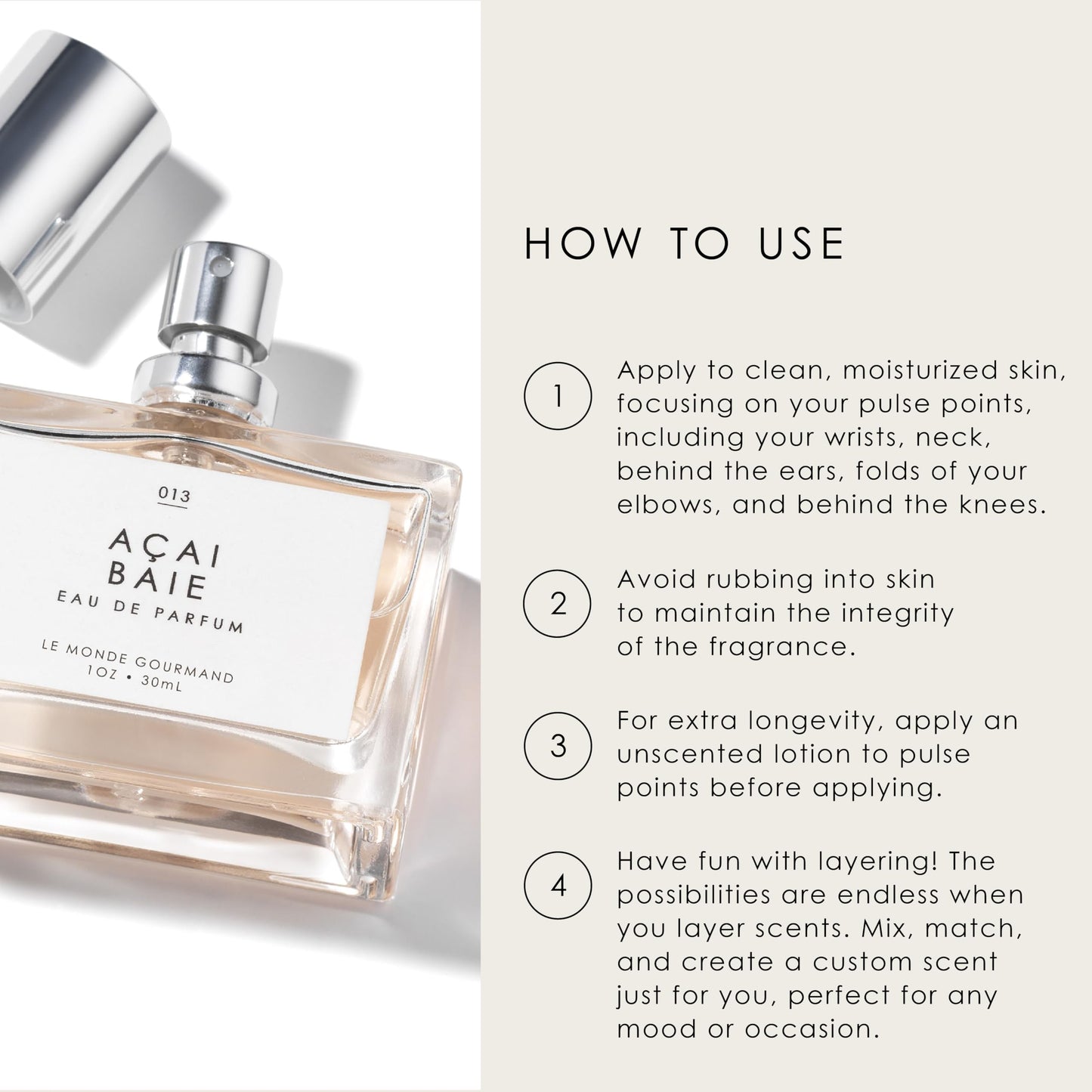 Le Monde Gourmand Crème Vanille Eau de Parfum - 1 fl oz (30 ml) - Warm Vanilla, Jasmine, Amber Perfume Notes