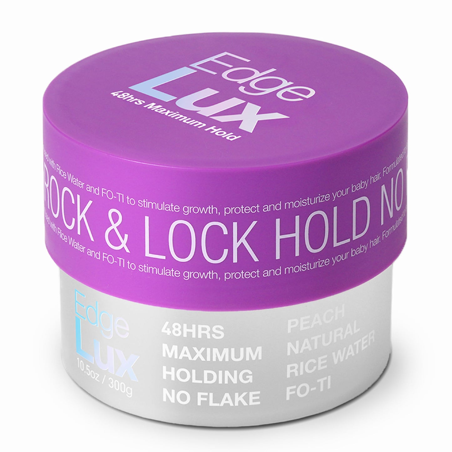Lux Collection Edge Control Gel for 4C Hair - 48 Hour Maximum Hold Edge Control, Edge Lux with Castor Oil, Keratin & Biotin, Non-Flaking Styling Gel