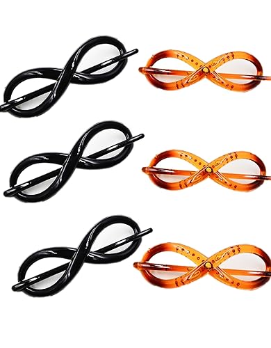 Prettyou Small Size 4.7" no slip Effortless Twist hair clips for women, pack of 6