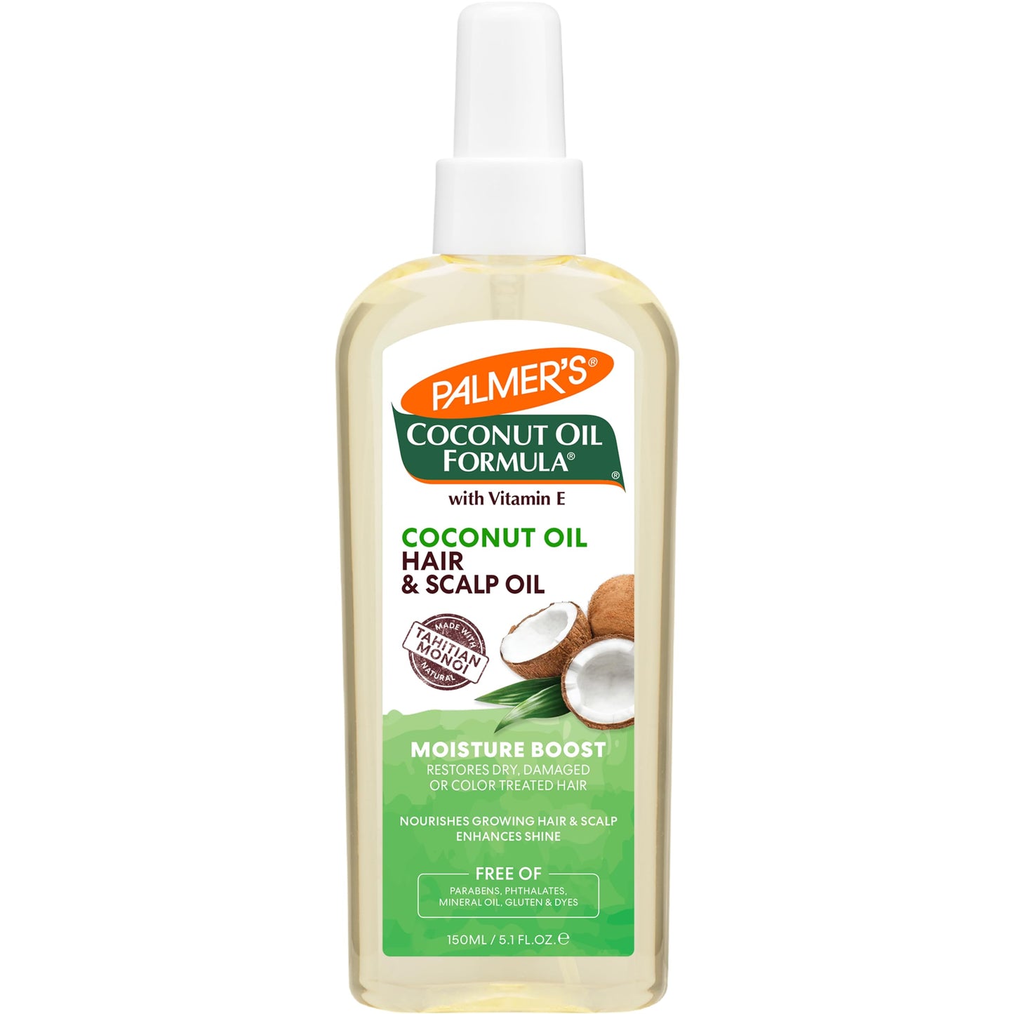 Palmer's Coconut Oil Moisture Boost, Restorative Hair and Scalp Oil Spray, Lasting Hydration and Shine for Dry or Damaged Hair, Promotes Scalp Health Beauty and Personal Care Palmer's Default Title