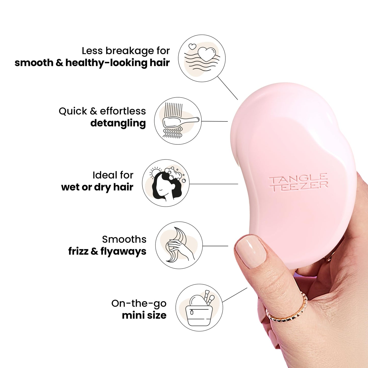 Tangle Teezer Original Detangler Mini Hair Brush, Millennial Pink Beauty and Personal Care TANGLE TEEZER