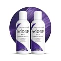Adore Semi Permanent Hair Color (113 African Violet) (2 Pack) | Vegan & Cruelty-Free Purple Hair Dye | No Ammonia, No Peroxide, No Alcohol | 4 Fl Oz