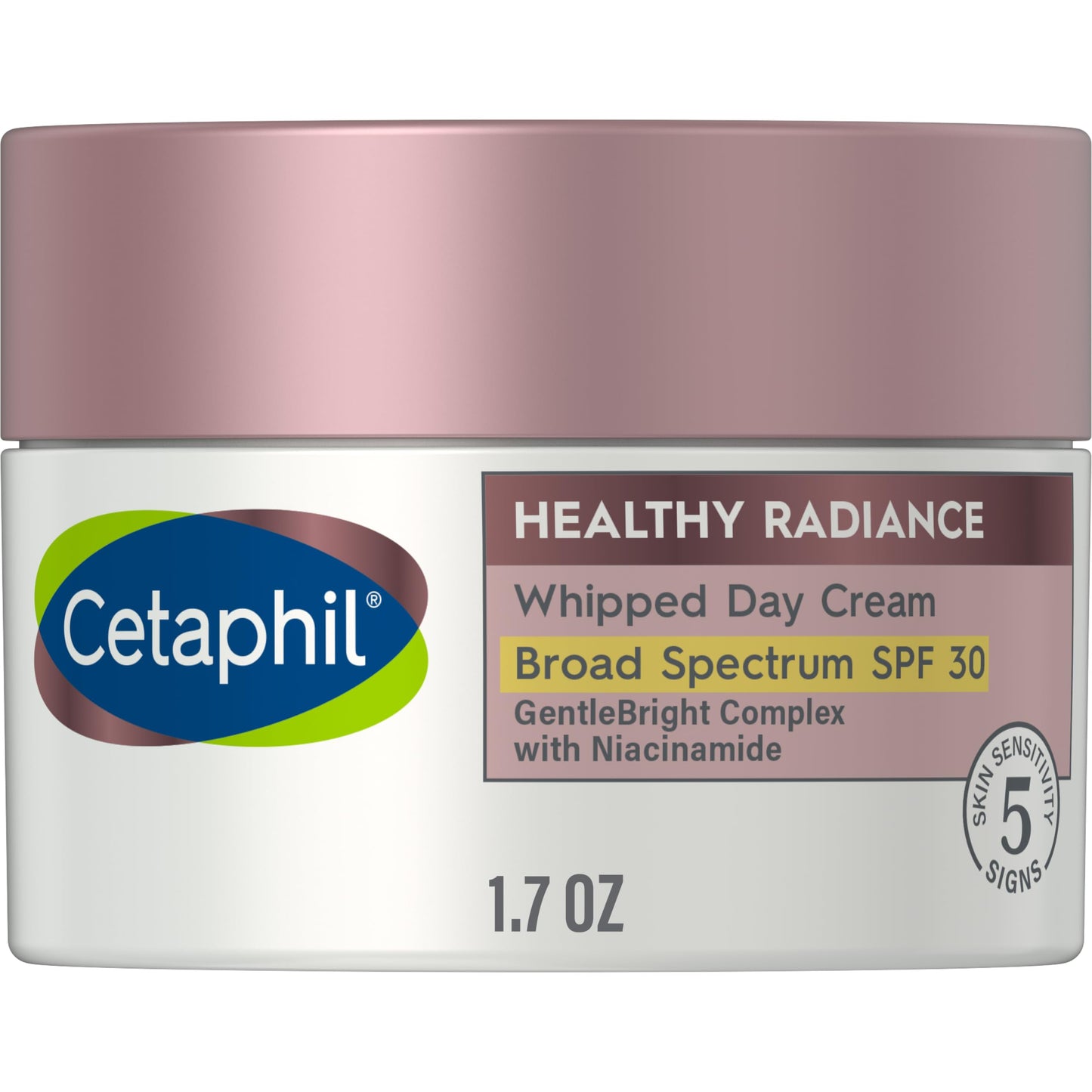 Cetaphil Face Day Cream, Healthy Radiance Whipped Day Cream w/SPF 30, Visibly Reduces Look of Dark Spots, Brightening Lotion, Designed for Sensitive