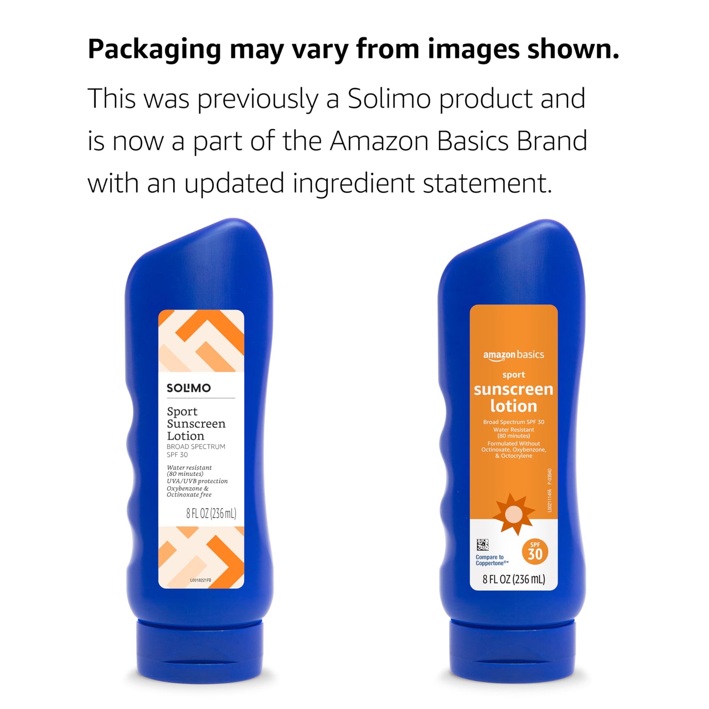 Amazon Brand - Solimo Sunscreen Lotion, SPF 30, Broad Spectrum | Reef Friendly | Octinoxate Free | Oxybenzone Free | 8 fl oz Pack of 2 Beauty and Personal Care Amazon Brand - Solimo