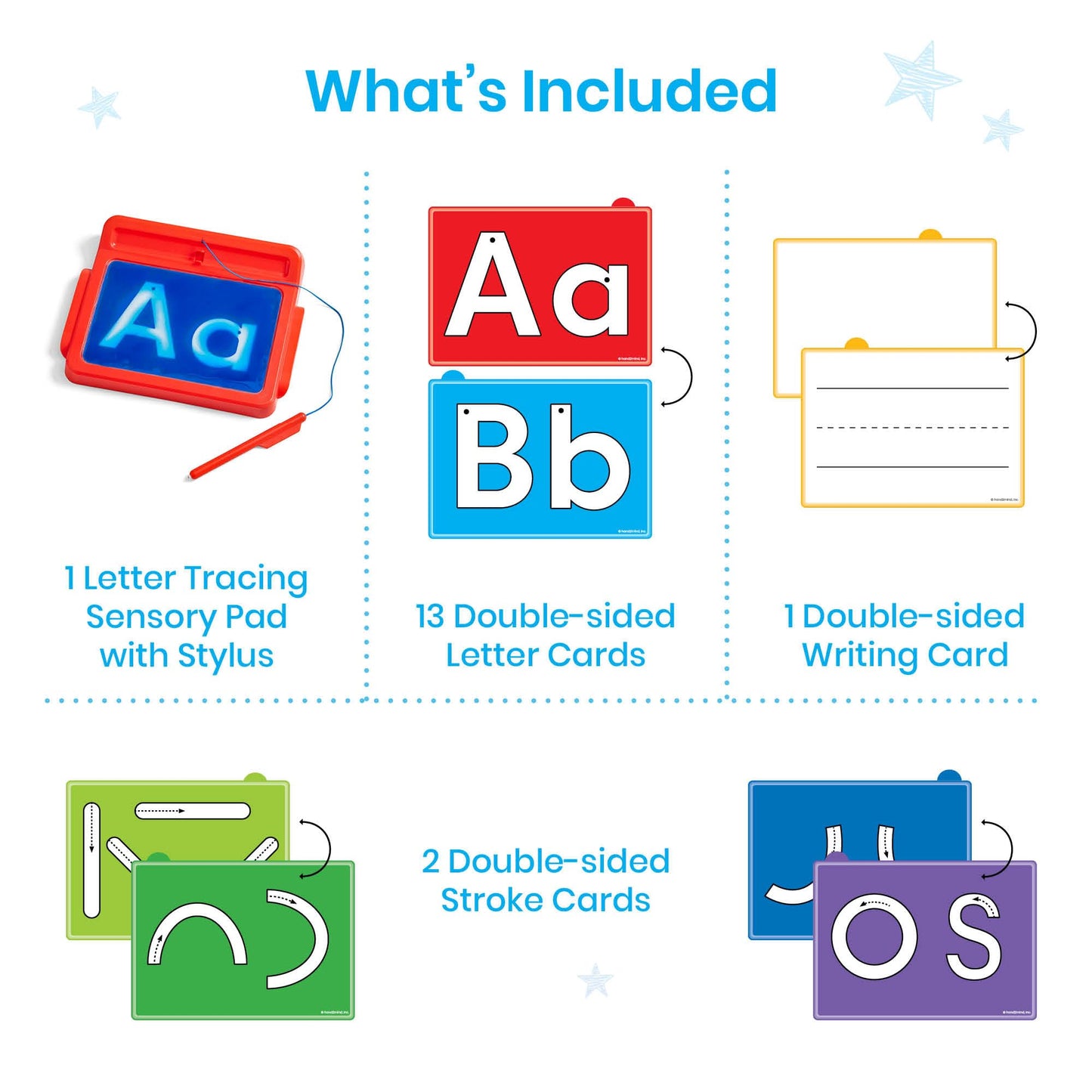 hand2mind Letter Tracing Sensory Pad – Reusable Handwriting Practice Board for Kids Ages 3-5, Montessori Alphabet Preschool Learning Toy