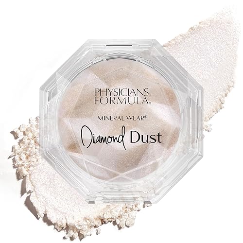 Physicians Formula Diamond Dust Mineral Powder Starlit Glow, Translucent Setting Powder Makeup, Finishing Powder For Face, Clean Beauty, Dermatologist