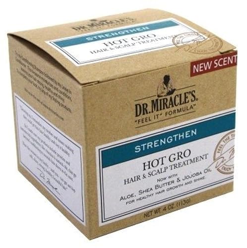 Dr. Miracle's Feel It Formula Hot Gro, Hair & Scalp Treatment 4 oz. (Pack of 2) by Dr. Miracle
