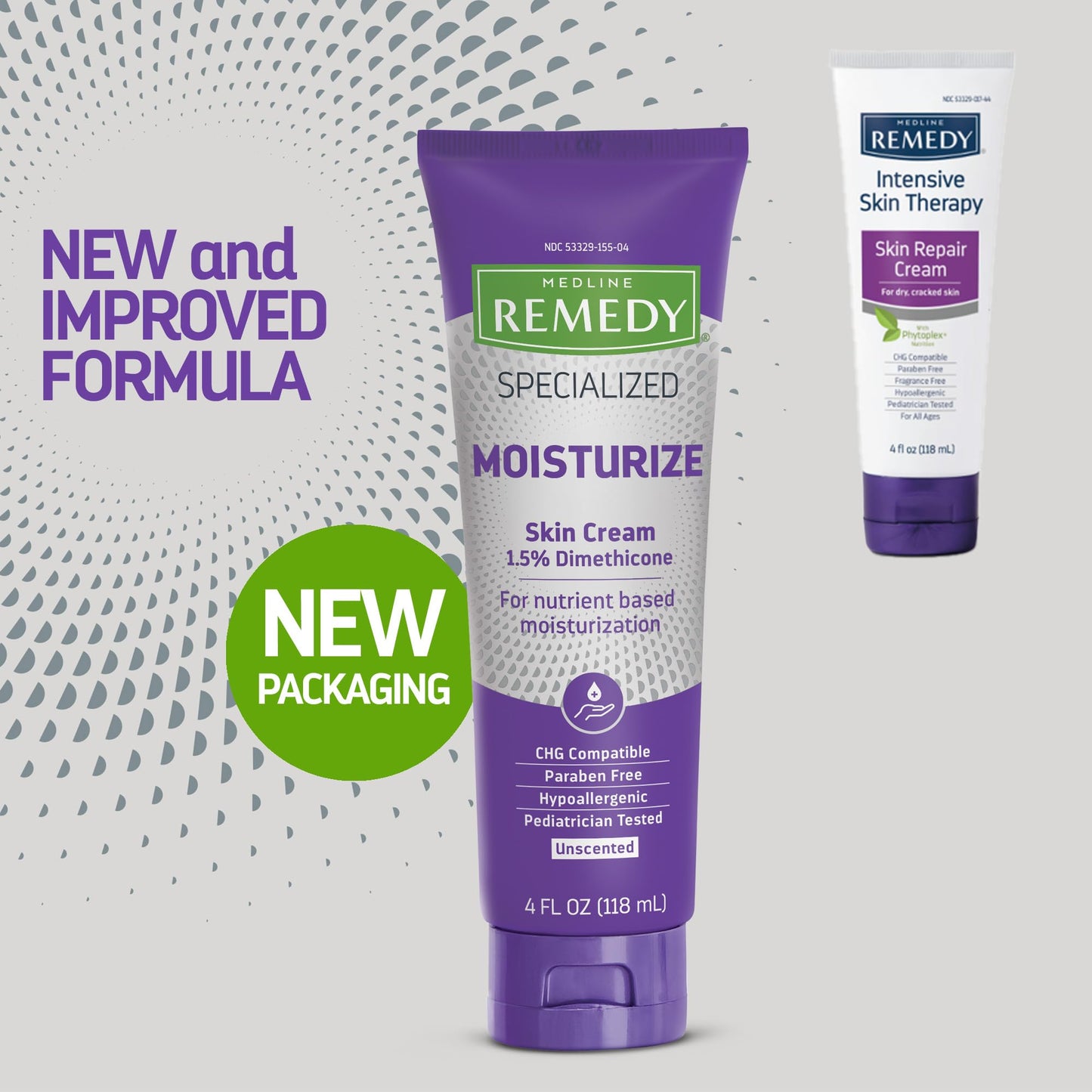 Medline Remedy Specialized Skin Cream, Unscented (4 fl oz), 1.5% Dimethicone, Nourishing Moisturizer for Dry Skin, Paraben-free, and Hypoallergenic