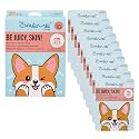 The Crme Shop Be Juicy, Skin! Animated Corgi Face Mask with Niacinamide, K-Beauty Sheet Mask for Brightening and Pore Minimizing, 10 Pack