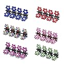 Suoirblss 30PCS Multicolored Mini Claw Hair Clips Crystal Rhinestone Barrette Hair Claw Clip Hair Bangs Pin Hair Accessories