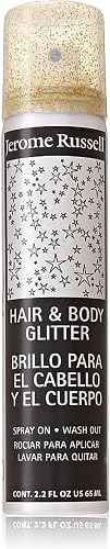 Jerome Russell Hair and Body Glitter Spray, Gold 2.2 oz (Pack of 8)