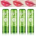 WENJLYJ 4 PCS Aloe Vera Lipstick,Magic Temperature Color Changing Lip Gloss Set,Long-lasting Nutritious Waterproof Lip Balm Moisturizing Lipstick Lip