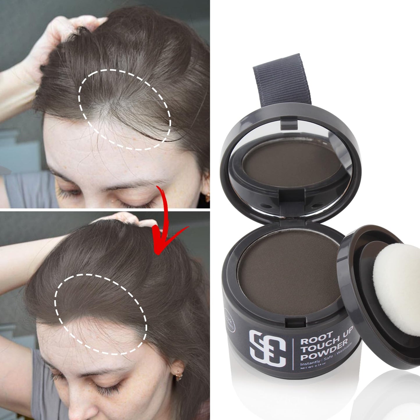 SOVONCARE Hairline Powder - Root Touch Up & Gray Hair Concealer for Men and Women, Instantly Covers Thinning Hair and Bald Spots, Natural-Looking Beauty and Personal Care SOVONCARE
