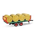 Bruder 02220 Bale Transport Trailer with 8 Round Bales