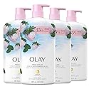 Olay Fresh Outlast White Strawberry & Mint Scent Body Wash for Women, 33 fl oz (Pack of 4)