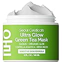 SeoulCeuticals Korean Skin Care Face Mask for Sensitive Skin - Korean Skincare Green Tea Wash Off Masks - K Beauty Face Masks - Aloe Vera Mask +