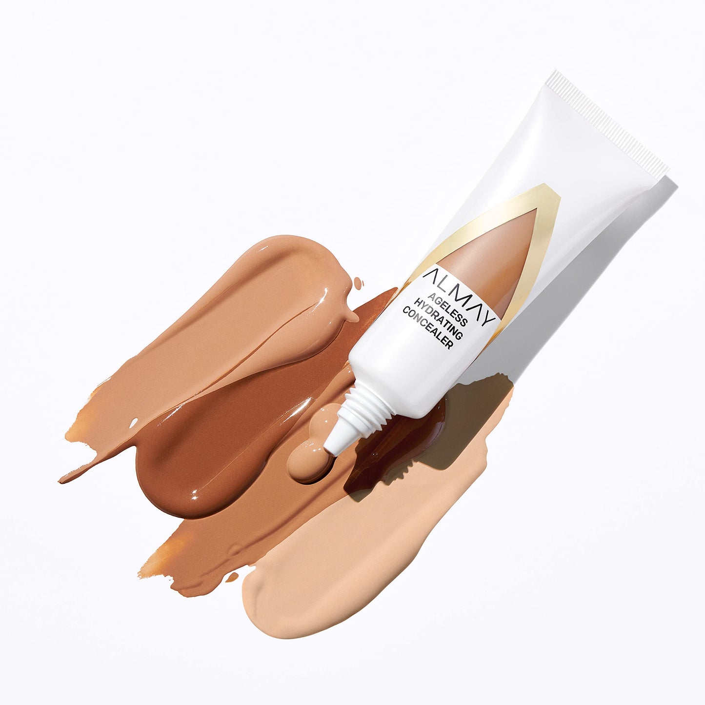 Almay Anti-Aging Concealer, Face Makeup with Hyaluronic Acid, Niacinamide, Vitamin C & E, Hypoallergenic-Fragrance Free, 010 Light, 0.37 Fl Oz (Pack