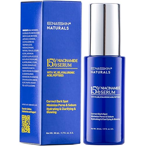 Niacinamide Serum 15% for Face - Dark Spot Corrector, Pore Minimizer, Oil & Blemish Control, Brightening & Hydrating with Vitamin C, B5, Peptides