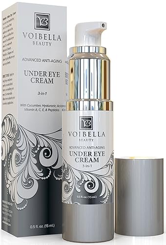 Under Eye Cream with Retinol, Peptides, Hyaluronic Acid & Aloe - Advanced Repair Formula for Puffiness, Bags, Dark Circles & Dry Under Eyes - Best