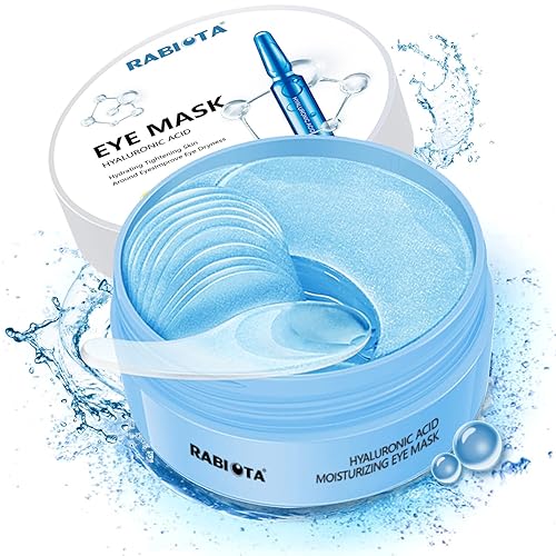 RABIOTA Under Eye Patches,30 pairs Hyaluronic Acid Anti-Aging Under Eye Mask, Collagen Under Eye Gel Pads for Dark Circles, Wrinkles, Fine Line