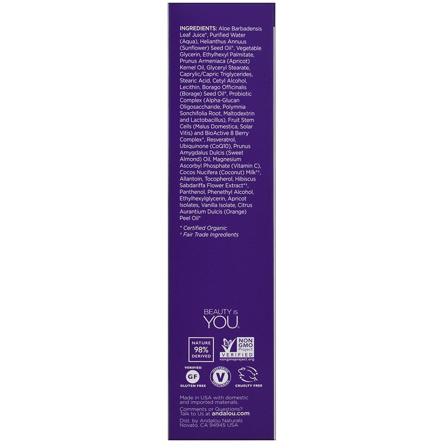 Andalou Naturals Cleansing Milk for Dry Sensitive Skin Apricot Probiotic - 6 fl oz
