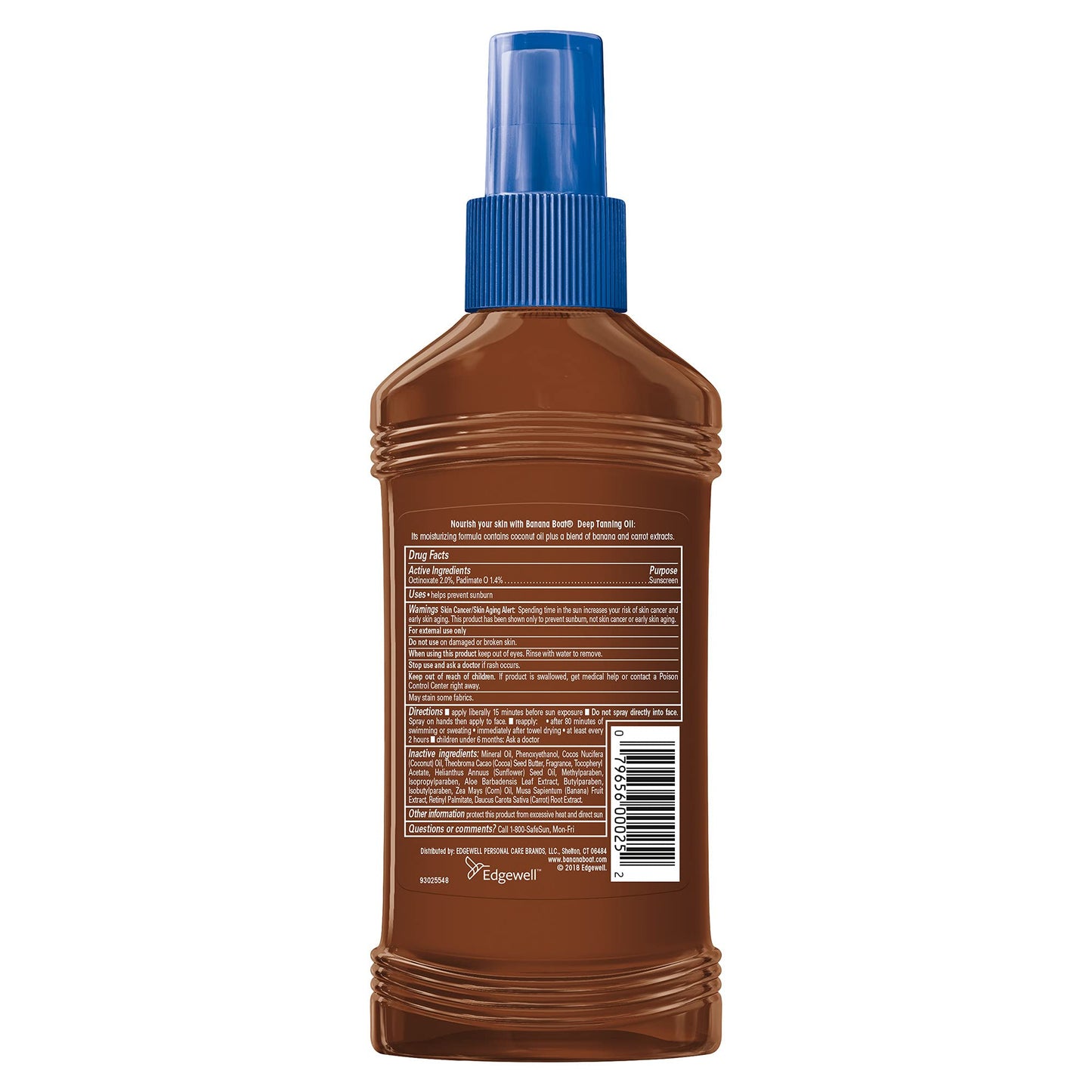 Banana Boat Deep Tanning Spray SPF 4, 8 Ounces Each, (Value Pack of 9)