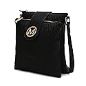 MKF Collection Crossbody Bags for women, Signature Crossover bag Adjustable strap Messenger Cross body handbag Purse Black by Mia k