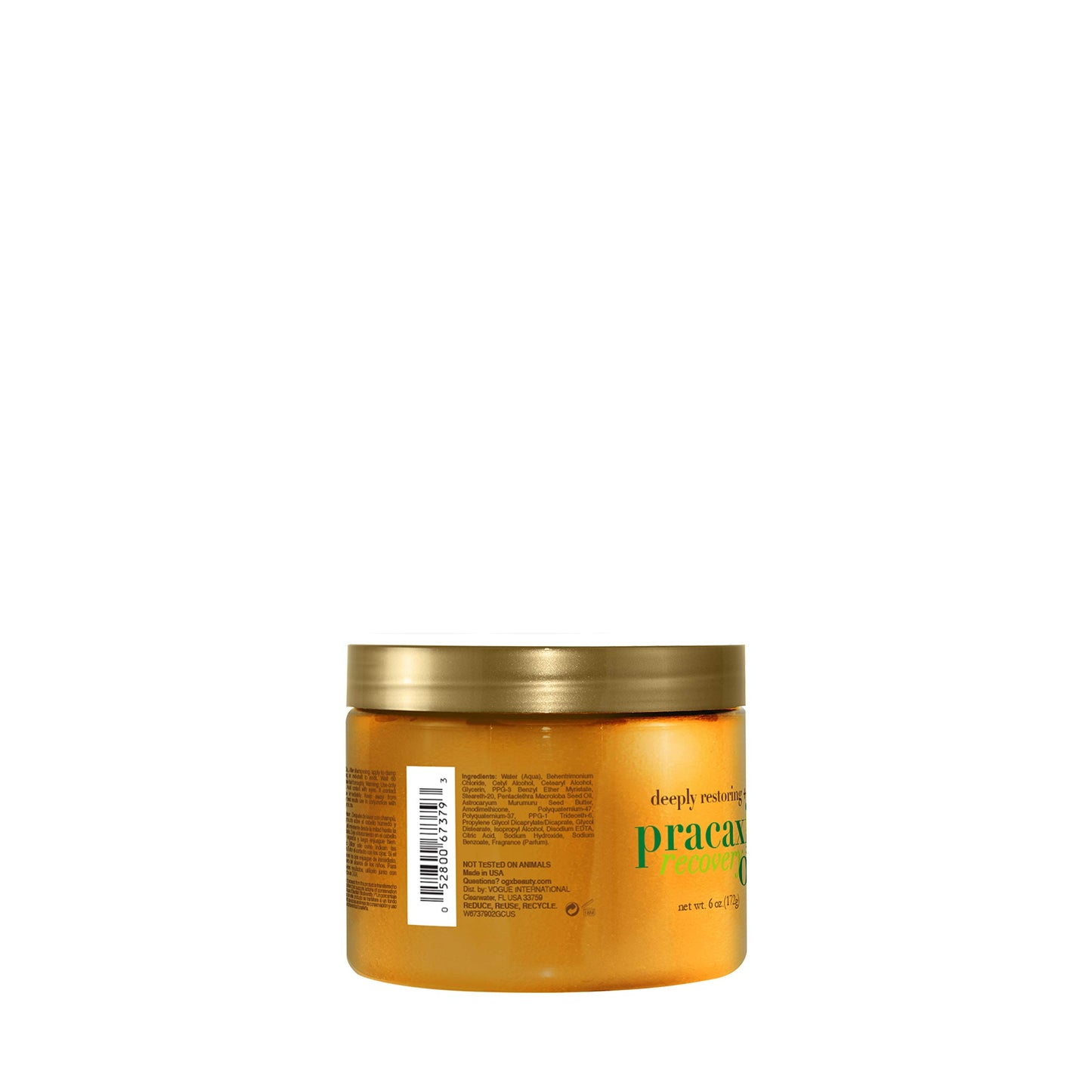 OGX Deeply Restoring + Pracaxi Recovery Oil AntiFrizz Deep Conditioning InShower Moisture Treatment with Murumuru Butter SulfateFree Surfactants Hair