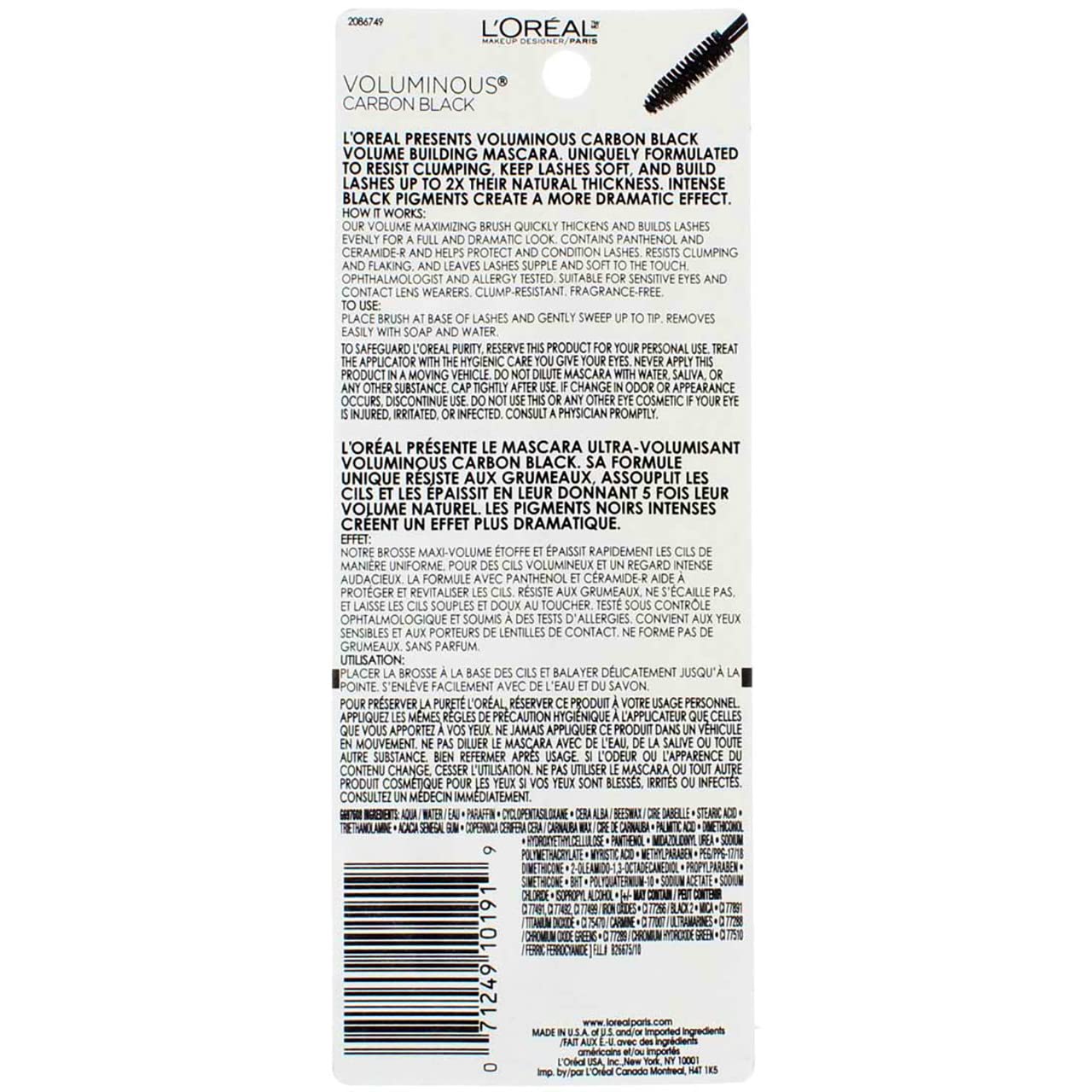 Lor Masc Vol Carb Black Size .28z