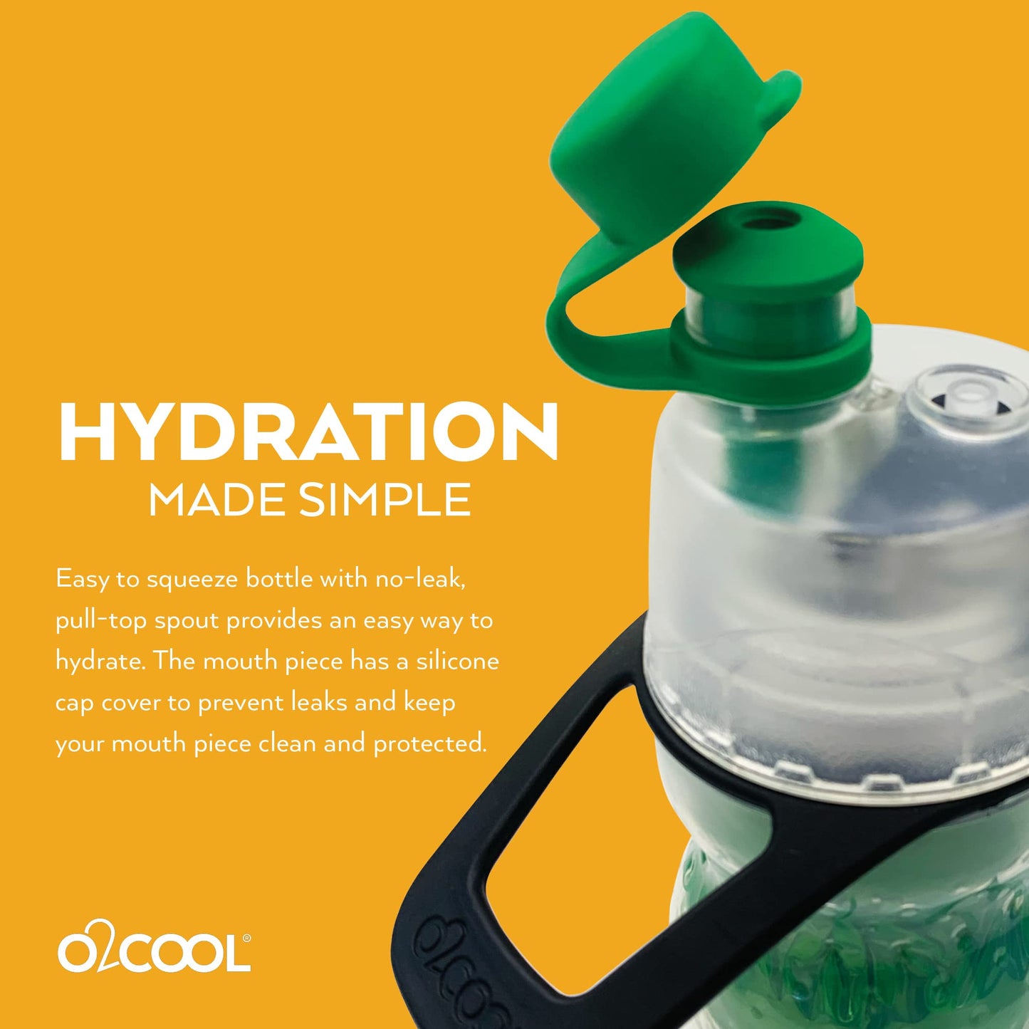 O2COOL Mist 'N Sip Misting Water Bottle 2-in-1 Mist And Sip Function With No Leak Pull Top Spout Reusable Sports Water Bottle - 20 oz (Lacrosse)