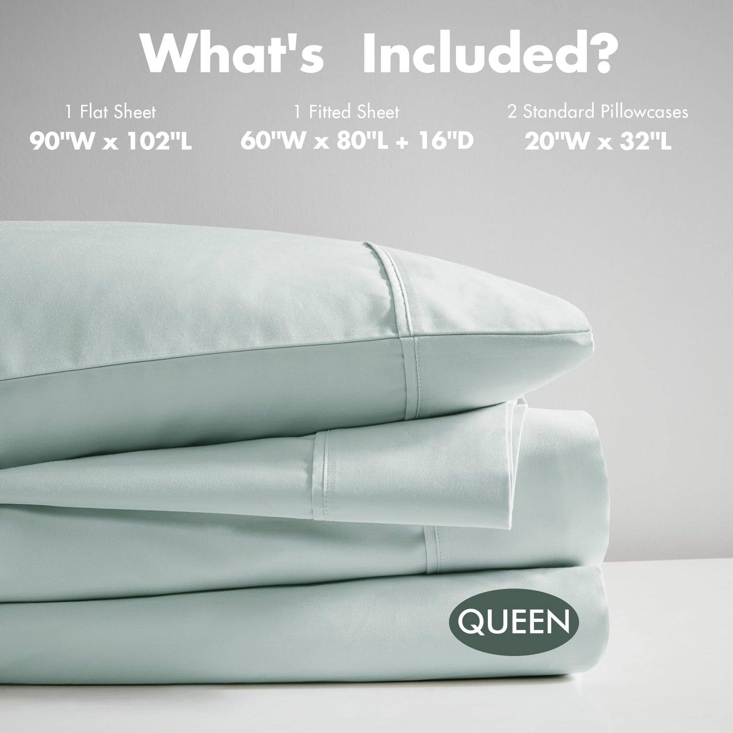 Madison Park Organic Cotton Sheet Soft & Breathable 300TC Cotton Sheets, Elastic Deep Pocket Sheet Set Fits Up to 18" Mattress, All Seasons,