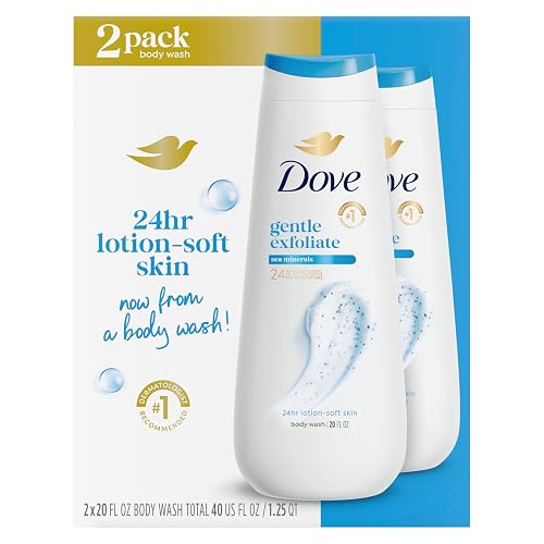 Dove Body Wash 2 Count Gentle Exfoliating With Sea Minerals Instantly Reveals Visibly Smoother Skin Cleanser That Effectively Washes Away Bacteria