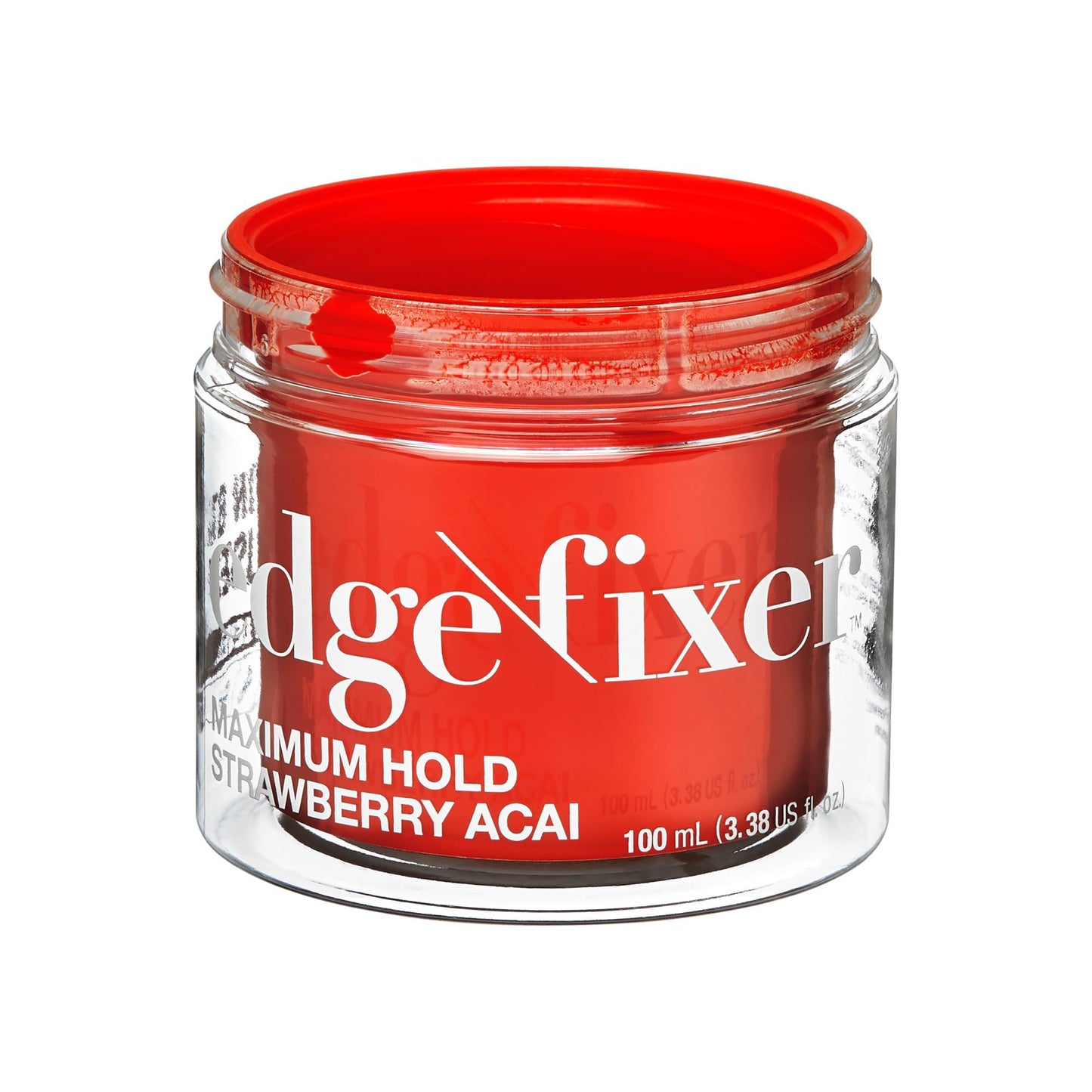 KISS COLORS & CARE Maximum Hold Edge Fixer, Non-Greasy Gel Formula Infused With Biotin B7, 24 Hour Hold, ‘Strawberry Acai’ Scented, 3.38 Fl. Oz. (100