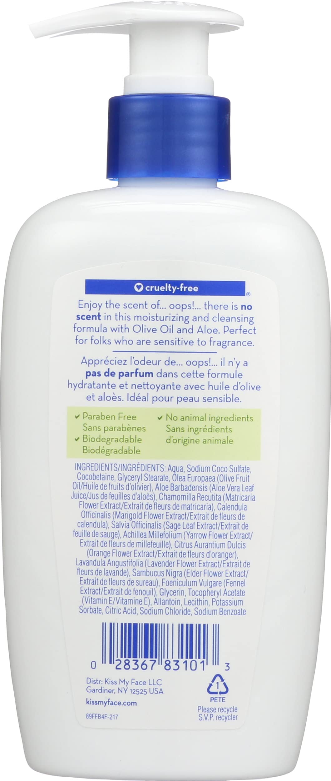 Kiss My Face, Soap Hand Liquid Fragrance Free, 9 Fl Oz Beauty & Personal Care Kiss My Face