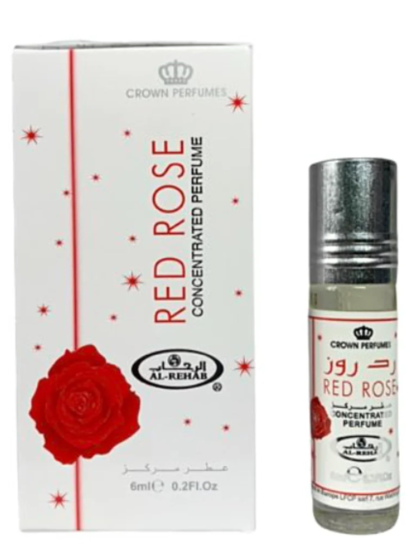 Al-Rehab Red Rose Concentrated Perfume Oil, 0.2 Ounce / 6ml
