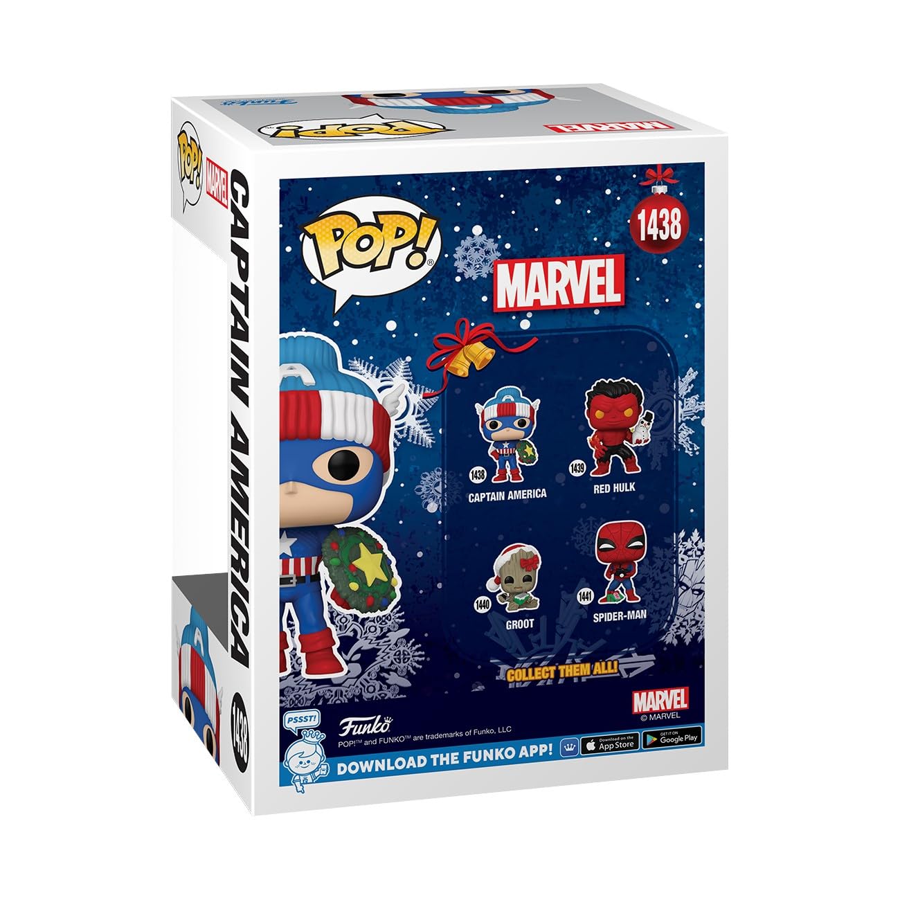 Funko POP! Marvel: Holiday - Captain America - Marvel Comics - Collectable Vinyl Figure - Gift Idea - Official Merchandise - for Kids & Adults…