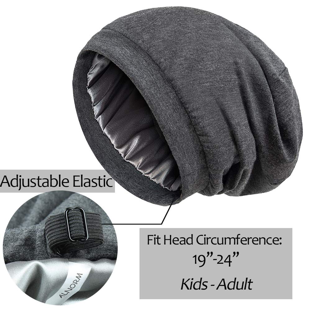 Satin Bonnet for Curly Hair Natural Hair Braids Women Slouchy Beanie Hat Lightweight Beauty and Personal Care Alnorm