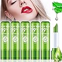 LZYLLS 6 Pack Aloe Vera Lipstick,Long Wear Nourishing Lip stick,Waterproof Moisturizing Color Changing Lip Balm Lipstick,Lip Gloss,Magic Temp Color