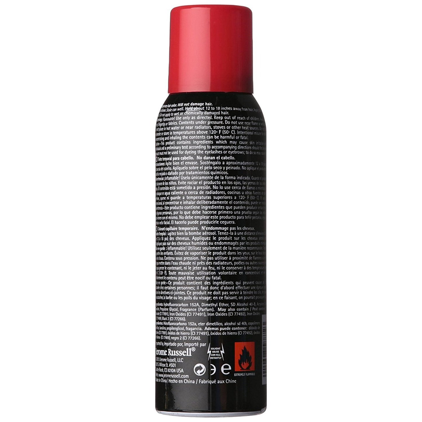 Jerome Russell Spray-On Color Jet Black Hair Thickener 3.5oz (3 Pack)