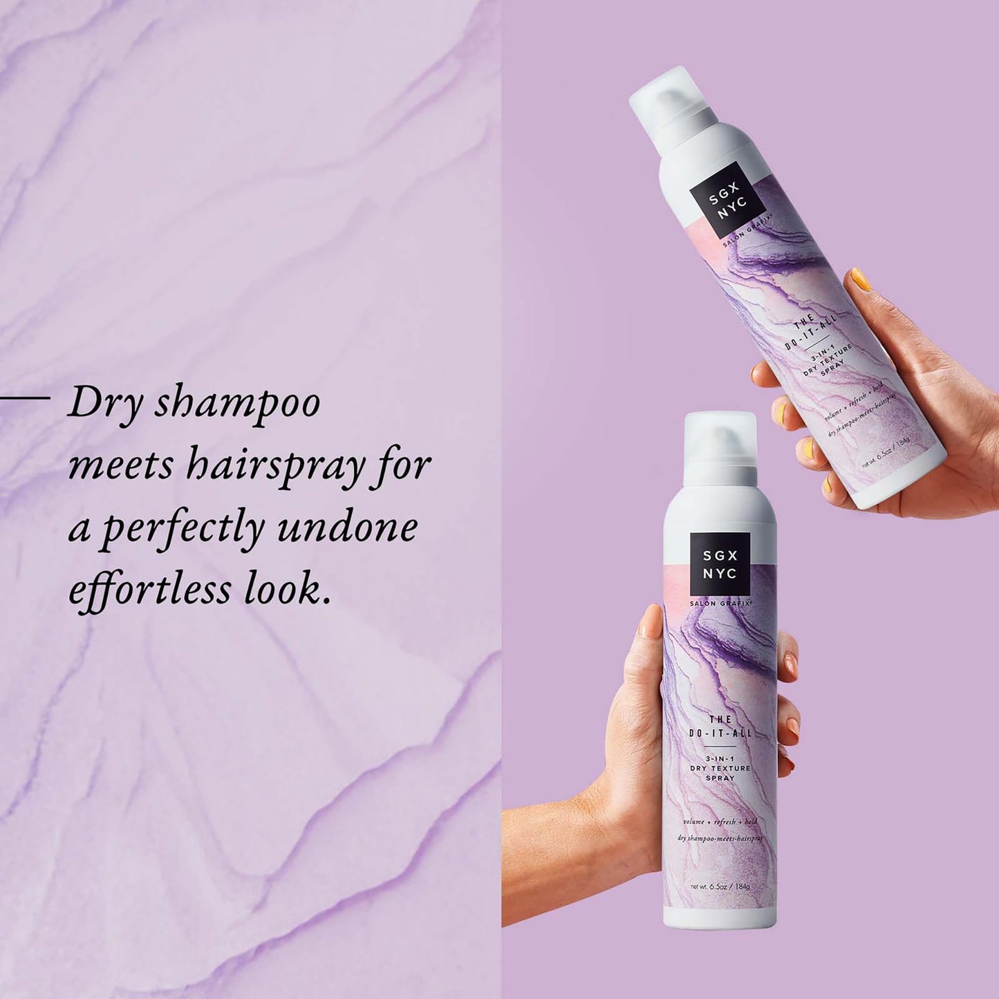 SGX NYC The Do It All 3-in-1 Dry Texture Spray - Versatile Dry Shampoo and Texture Spray for Refreshed Hair - Volumizing Hair Products - 4 pc