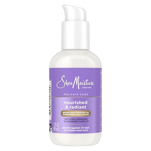 SheaMoisture Melanin Care Broad Spectrum SPF 30 Sunscreen Face Lotion Nourished & Radiant for Protection Against UV Rays & Even Tone
