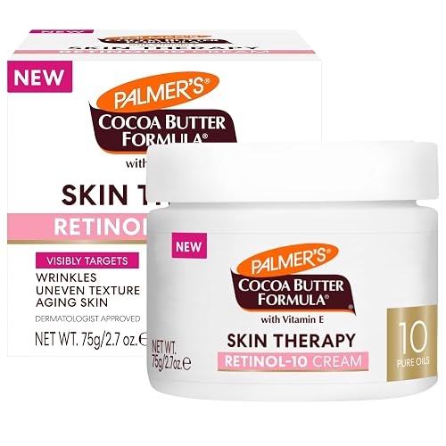 Palmer's Cocoa Butter Formula Face Cream, Skin Therapy Retinol-10 Moisturizer, 2.7 Oz, Vitamin E & Hyaluronic Acid, Helps Reduce Fine Lines & Uneven