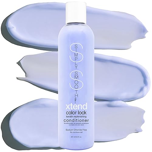 SIMPLY SMOOTH Color Lock Keratin Replenishing Conditioner, 8.5 Fl Oz - Slows Color Fade & Prolongs Hair Service, Sodium Chloride Free, Gently