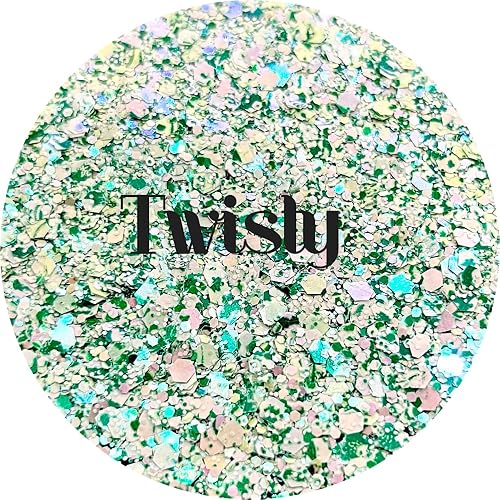 Green Polyester Glitter | Craft Glitter | Glitter for Arts & Crafts | Tumblers | Cosmetics | Nails | Epoxy Resin Art | Slime | DIY | Body Glitter | 1
