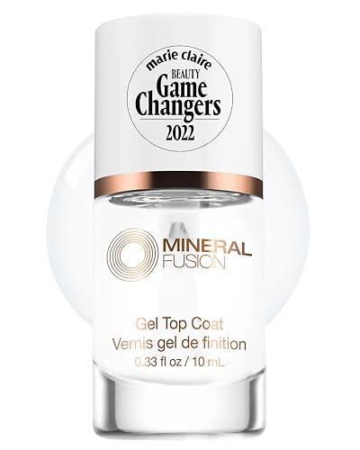 Mineral Fusion Clear Gel Top Coat Nail Polish - Long-Lasting, Chip-Resistant with High-Shine Glossy Finish - No UV Lamp Required | Vegan Beauty & Personal Care Mineral Fusion