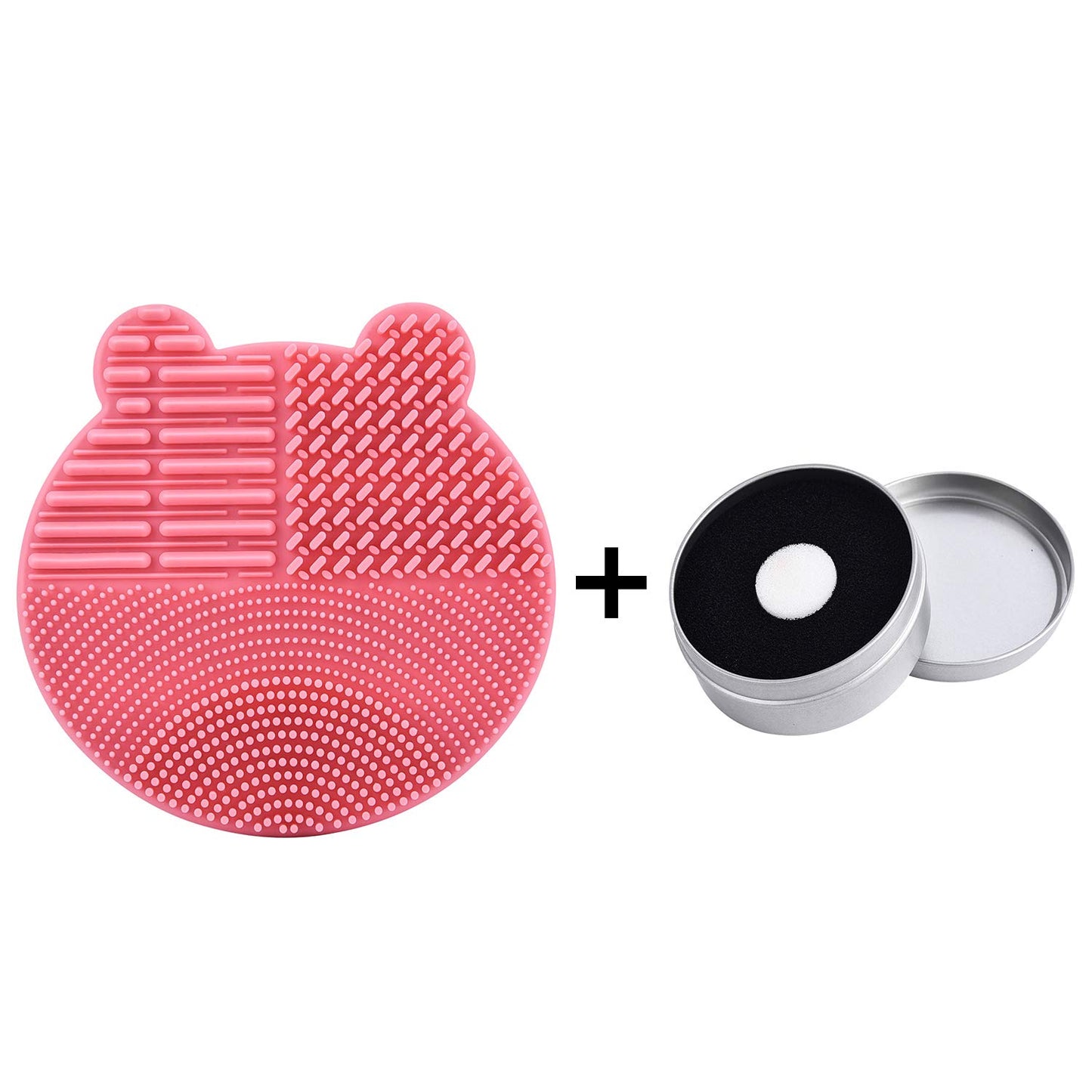 Silicon Makeup Brush Cleaner Mat with Brush Drying manual Make up brush cleaner cleanser machine Cosmetic Brush Cleaning Pad+Makeup Brush Dry Cleaned