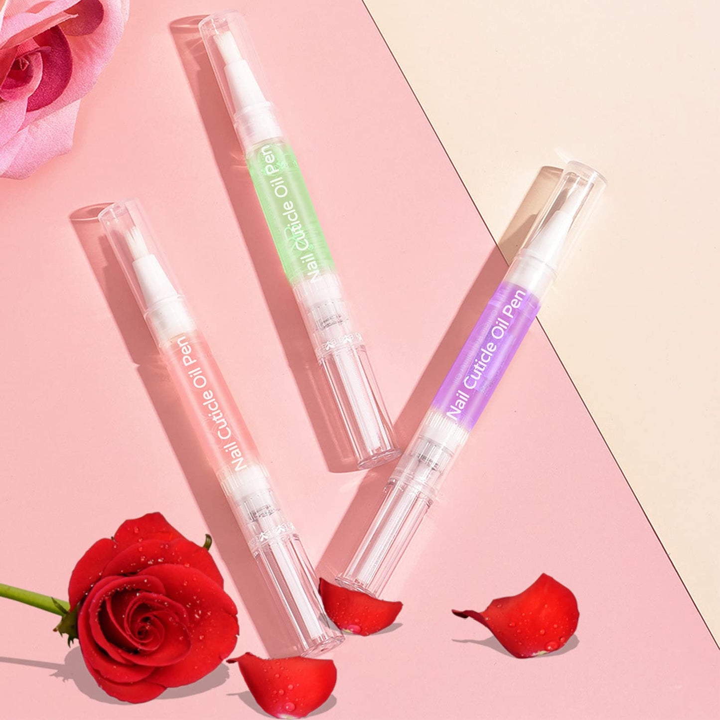 SULLMAR Nail Cuticle Oil Pen 28Pcs Nail Care Oil Pen Nail Nourishment Polish With Vitamins Moisturized Gel Repair For Gel Nails Care
