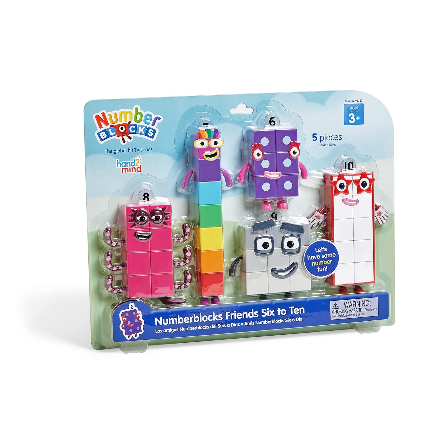 hand2mind Numberblocks Friends Six to Ten – Action Figure Set of Counting Blocks, Math Toys & Figurines for Toddlers, Kids Ages 3+, Birthday Gift