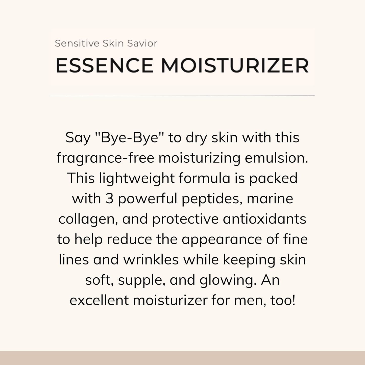 Le Mieux Essence Moisturizer - Peptide-Infused Facial Anti Aging Emulsion with Marine Collagen, Hexapeptide-8 & Hyaluronic Acid Base, Hygrating