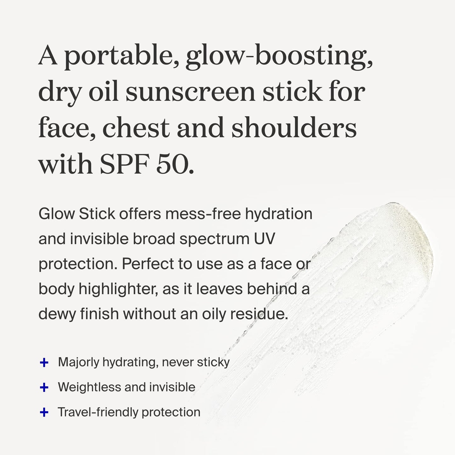 Supergoop! Glow Stick, .7 oz - SPF 50 PA++++ Dry Oil Sunscreen Stick for Face & Body - Brightens & Hydrates for a Healthy Glow - Mess-Free